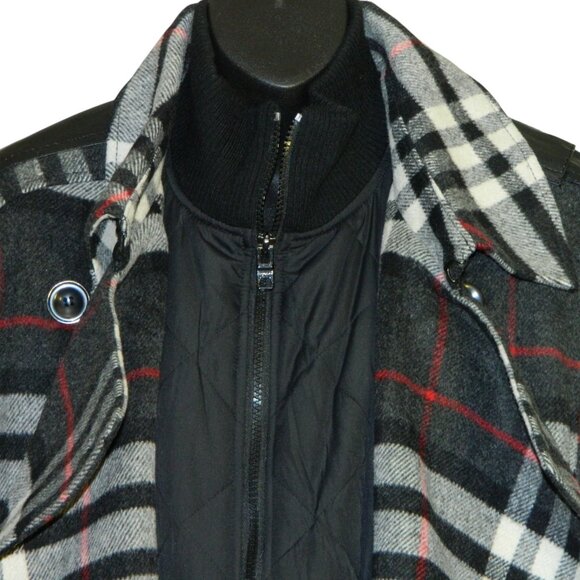 Plaid Peacoat Designer Hip Hop Sean John Size Large - Picture 5 of 14